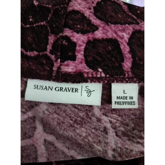 4494)Bundle 2 pcs Susan Graver Open Front Liquid Knit Black Gray Pink Cardigan L - Picture 11 of 11